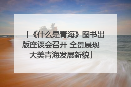 《什么是青海》图书出版座谈会召开 全景展现大美青海发展新貌