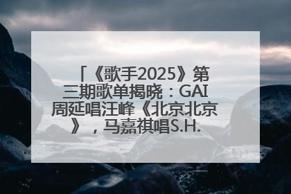 《歌手2025》第三期歌单揭晓：GAI周延唱汪峰《北京北京》，马嘉祺唱S.H.E《你曾是少年》