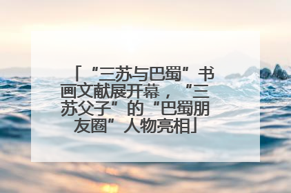 “三苏与巴蜀”书画文献展开幕，“三苏父子”的“巴蜀朋友圈”人物亮相