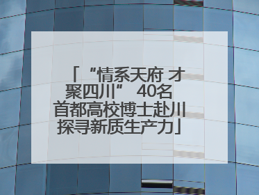 “情系天府 才聚四川” 40名首都高校博士赴川探寻新质生产力