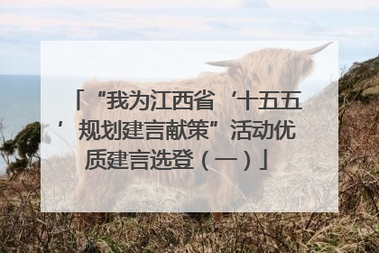 “我为江西省‘十五五’规划建言献策”活动优质建言选登（一）