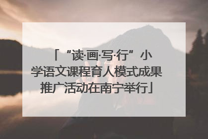 “读·画·写·行”小学语文课程育人模式成果推广活动在南宁举行