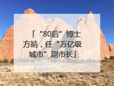 “80后”博士方靖，任“万亿级城市”副市长