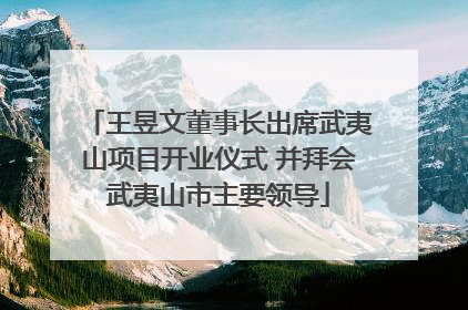 王昱文董事长出席武夷山项目开业仪式 并拜会武夷山市主要领导