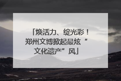 焕活力、绽光彩！郑州文博掀起最炫“文化遗产”风