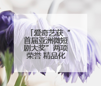 爱奇艺获“首届亚洲微短剧大奖”两项荣誉 精品化显成效