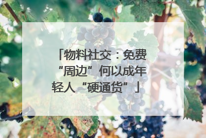 物料社交：免费“周边”何以成年轻人“硬通货”