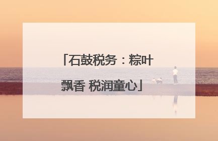 石鼓税务：粽叶飘香 税润童心