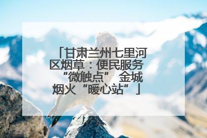 甘肃兰州七里河区烟草：便民服务“微触点” 金城烟火“暖心站”