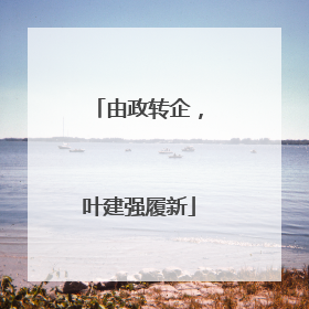 由政转企，叶建强履新