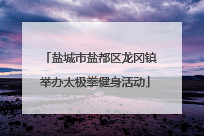 盐城市盐都区龙冈镇举办太极拳健身活动
