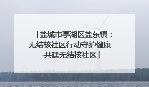 盐城市亭湖区盐东镇：无结核社区行动守护健康 ·共建无结核社区