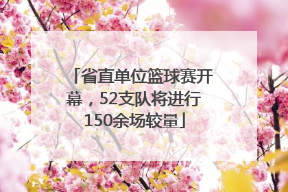省直单位篮球赛开幕，52支队将进行150余场较量