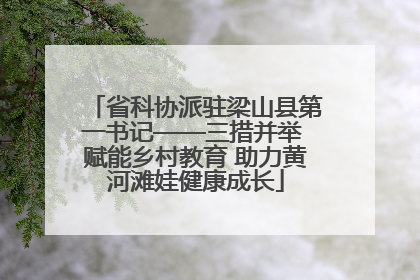 省科协派驻梁山县第一书记——三措并举 赋能乡村教育 助力黄河滩娃健康成长