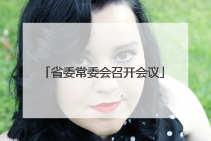 省委常委会召开会议