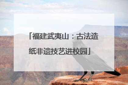 福建武夷山：古法造纸非遗技艺进校园