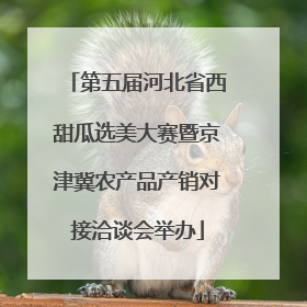 第五届河北省西甜瓜选美大赛暨京津冀农产品产销对接洽谈会举办