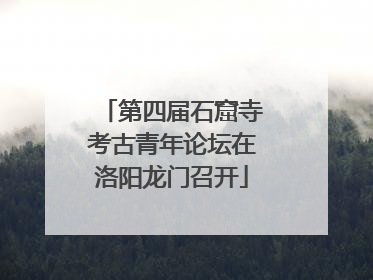 第四届石窟寺考古青年论坛在洛阳龙门召开