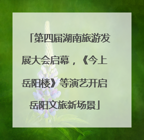 第四届湖南旅游发展大会启幕，《今上岳阳楼》等演艺开启岳阳文旅新场景