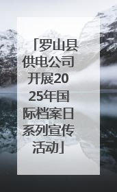 罗山县供电公司开展2025年国际档案日系列宣传活动
