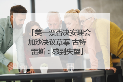 美一票否决安理会加沙决议草案 古特雷斯：感到失望