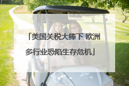 美国关税大棒下 欧洲多行业恐陷生存危机