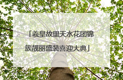 羲皇故里天水花团锦簇靓丽盛装喜迎大典