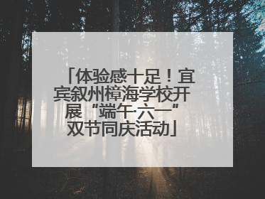 体验感十足！宜宾叙州樟海学校开展“端午·六一”双节同庆活动