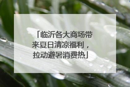 临沂各大商场带来夏日清凉福利，拉动避暑消费热