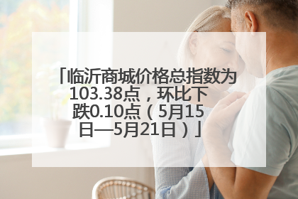 临沂商城价格总指数为103.38点，环比下跌0.10点（5月15日—5月21日）