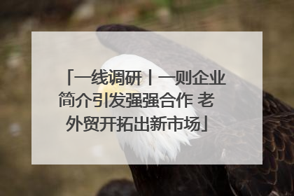 一线调研丨一则企业简介引发强强合作 老外贸开拓出新市场