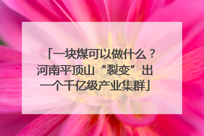 一块煤可以做什么？河南平顶山“裂变”出一个千亿级产业集群
