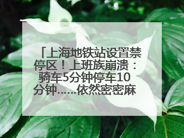 上海地铁站设置禁停区！上班族崩溃：骑车5分钟停车10分钟……依然密密麻麻无从下脚？