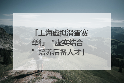 上海虚拟滑雪赛举行 “虚实结合”培养后备人才