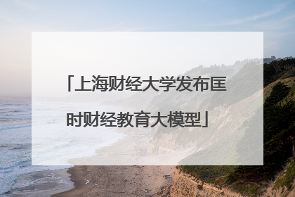 上海财经大学发布匡时财经教育大模型