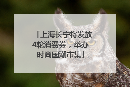 上海长宁将发放4轮消费券，举办时尚国潮市集