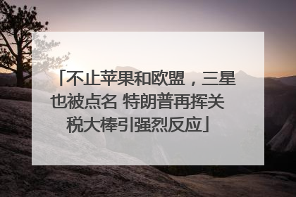 不止苹果和欧盟，三星也被点名 特朗普再挥关税大棒引强烈反应