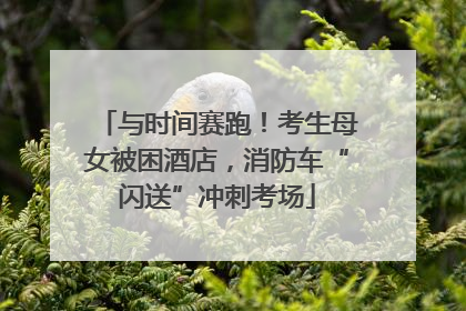 与时间赛跑！考生母女被困酒店，消防车“闪送”冲刺考场
