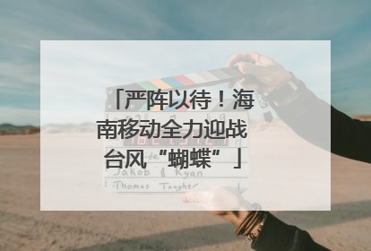 严阵以待！海南移动全力迎战台风“蝴蝶”