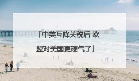 中美互降关税后 欧盟对美国更硬气了