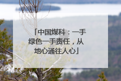 中国煤科：一手绿色一手责任，从地心通往人心