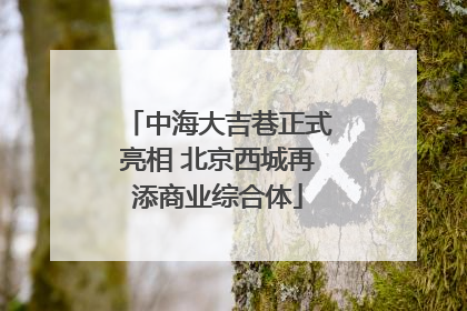 中海大吉巷正式亮相 北京西城再添商业综合体