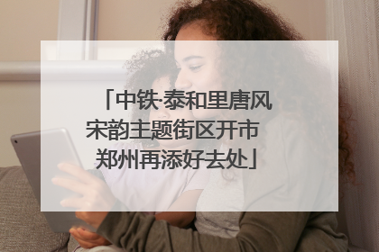 中铁·泰和里唐风宋韵主题街区开市 郑州再添好去处