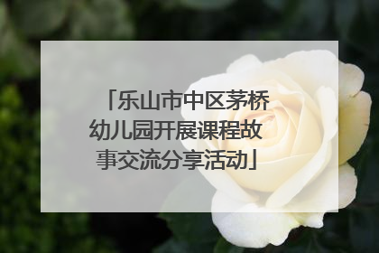 乐山市中区茅桥幼儿园开展课程故事交流分享活动