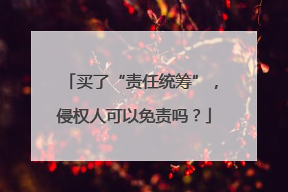 买了“责任统筹”，侵权人可以免责吗？