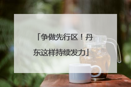 争做先行区！丹东这样持续发力