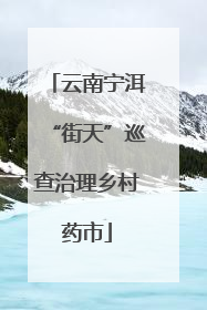 云南宁洱“街天”巡查治理乡村药市