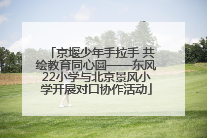 京堰少年手拉手 共绘教育同心圆——东风22小学与北京景风小学开展对口协作活动
