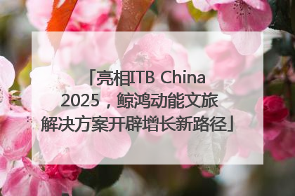 亮相ITB China 2025，鲸鸿动能文旅解决方案开辟增长新路径