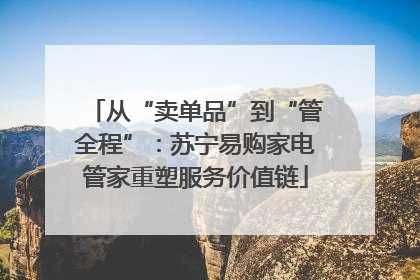 从“卖单品”到“管全程”：苏宁易购家电管家重塑服务价值链